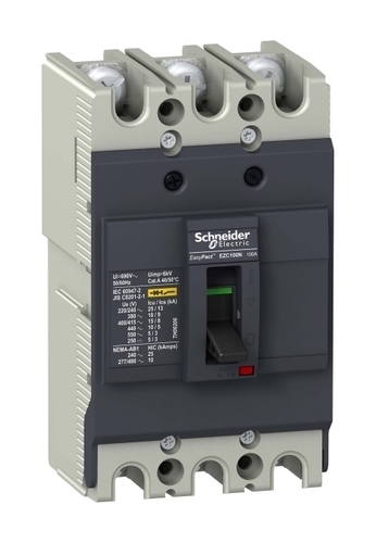 Силовой автомат Schneider Electric Easypact EZC 100, TM-D, 15кА, 3P, 40А