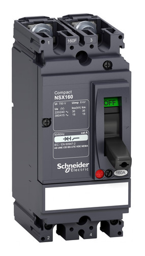 Выключатель-разъединитель Schneider Electric Compact NSX 160, 2P, 160А