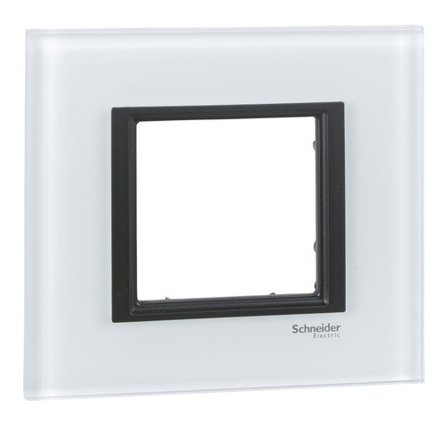 Рамка 1 пост Schneider Electric UNICA CLASS, белое стекло